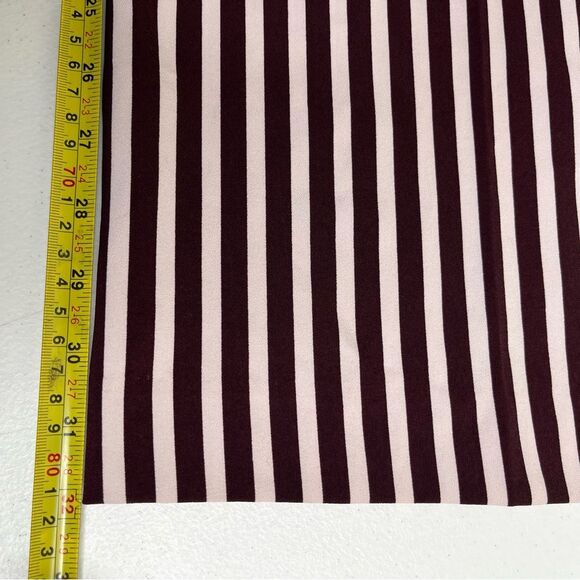 7th Avenue Design Studio Brown White Stripe Paper Bag Waist Wide Leg Pant Wmn 6 - Picture 12 of 14